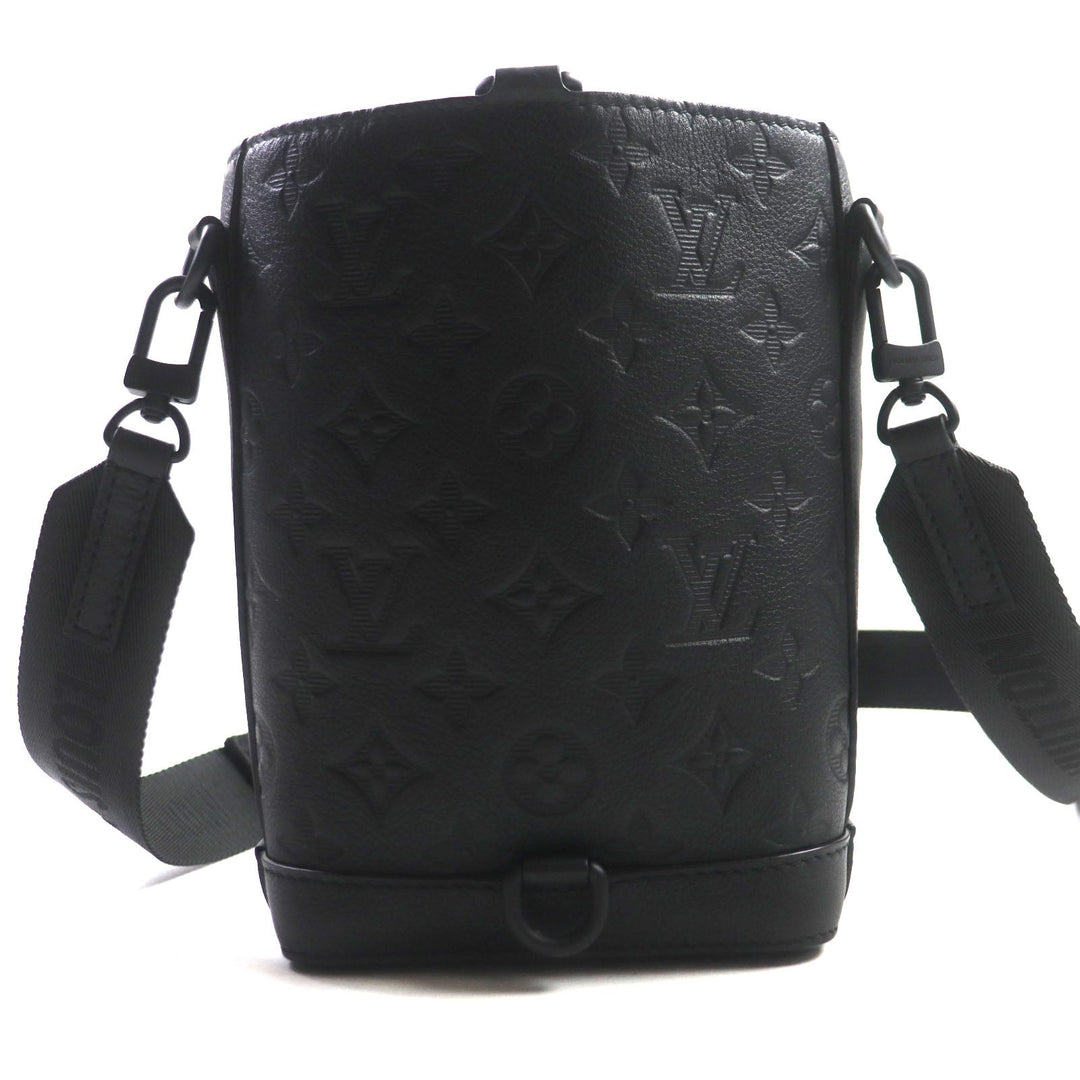 LOUIS VUITTON Shoulder Bag M82248 Calf leather black Monogram shadow noe sling mens Used Authentic