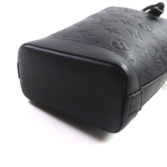 LOUIS VUITTON Shoulder Bag M82248 Calf leather black Monogram shadow noe sling mens Used Authentic