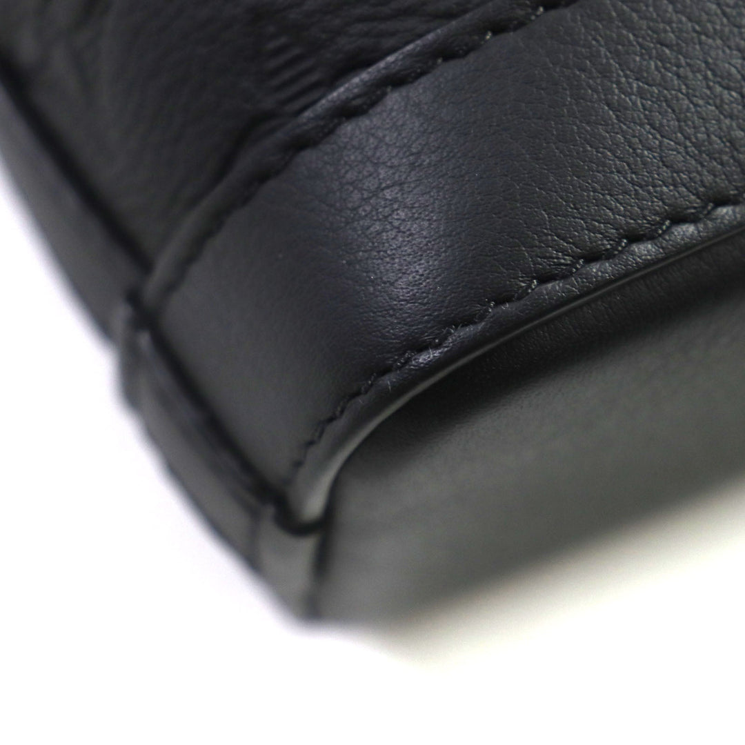 LOUIS VUITTON Shoulder Bag M82248 Calf leather black Monogram shadow noe sling mens Used Authentic