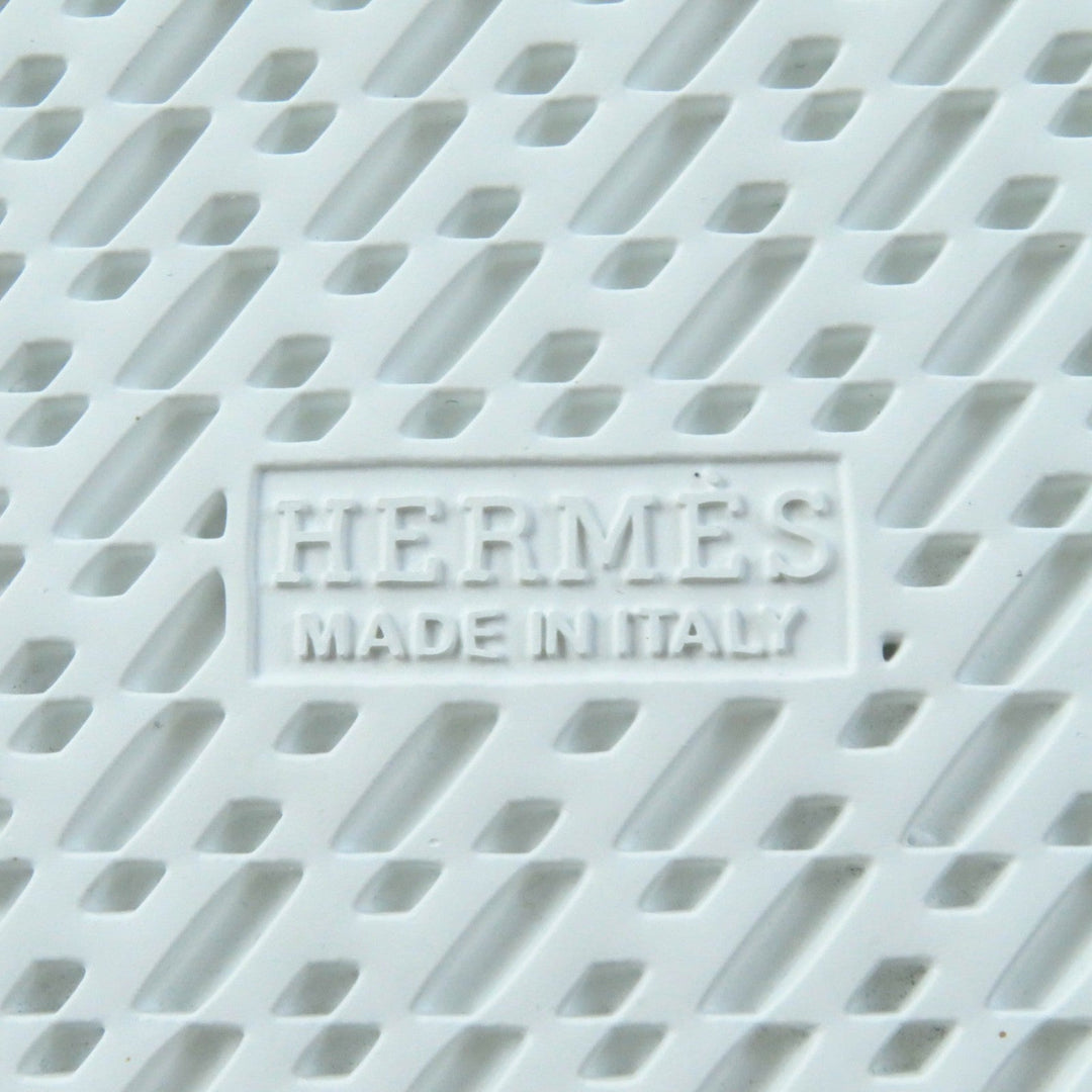 HERMES sneakers Main: Leather Silver Cross Women 35 Used Authentic