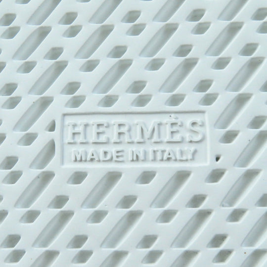 HERMES sneakers Main: Leather Silver Cross Women 35 Used Authentic