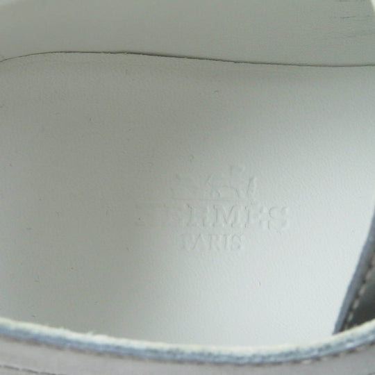 HERMES sneakers Main: Leather Silver Cross Women 35 Used Authentic