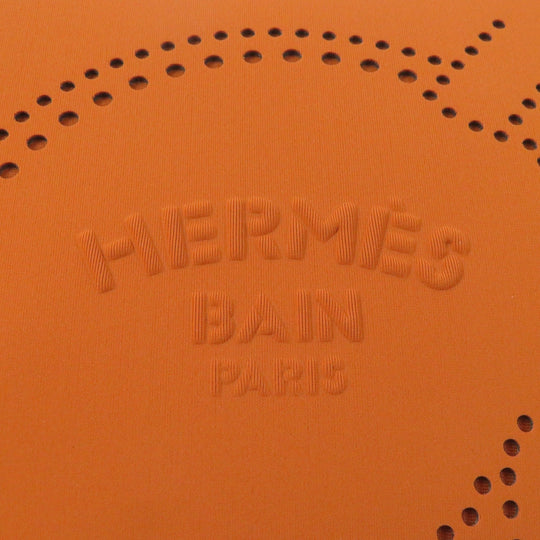 HERMES Pouch Main: 80% polyamide, 20% elastane; Part: 100% cotton Orange Neoban Kanoe H PM Women Used Authentic