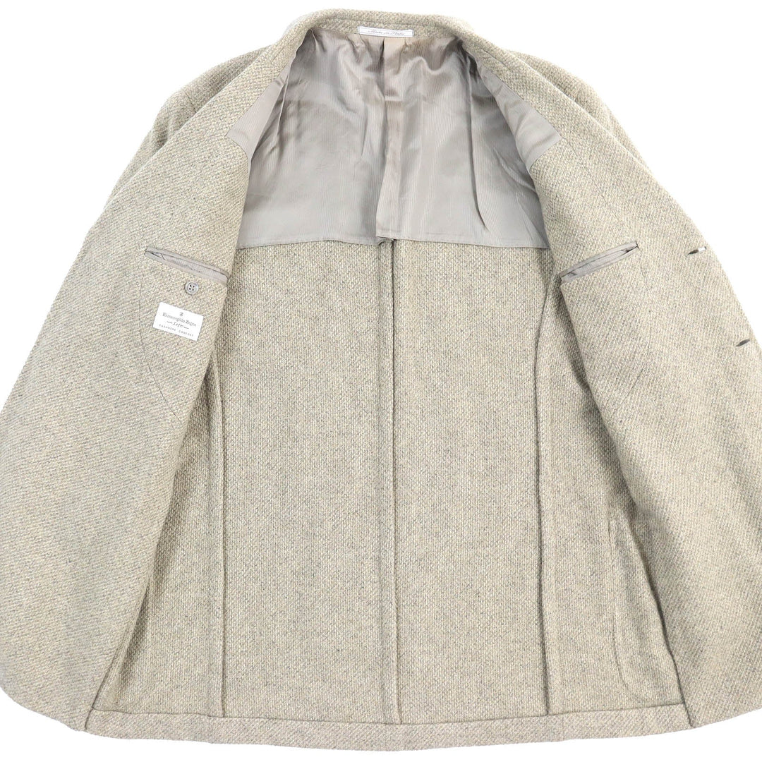 Ermenegildo Zegna Jacket Outer: 100% cashmere, Lining: 100% rayon beige SOFT mens 52 Used Authentic