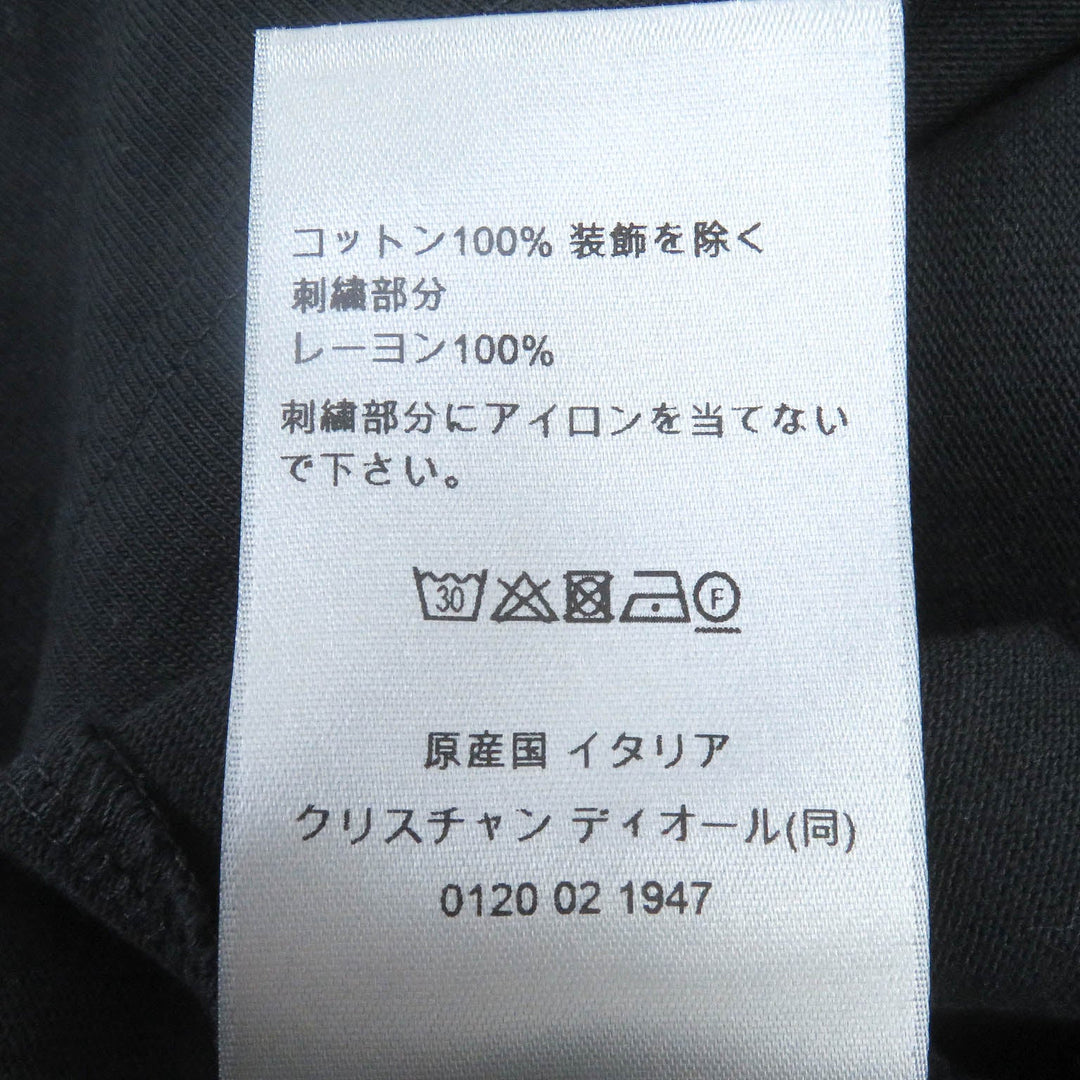 Dior HOMME Short sleeve T-shirt 413J696F0554 Main: 100% cotton, Part: 100% rayon black mens XL Used Authentic