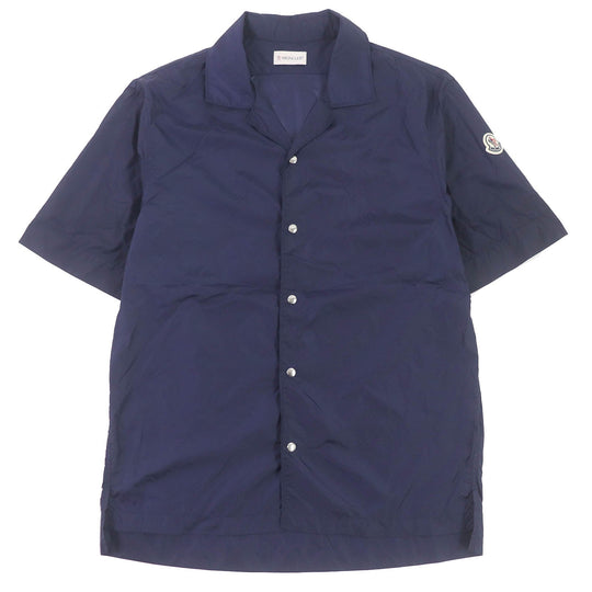 MONCLER Short sleeve shirt Main: 100% nylon Navy CAMICIA mens S Used Authentic