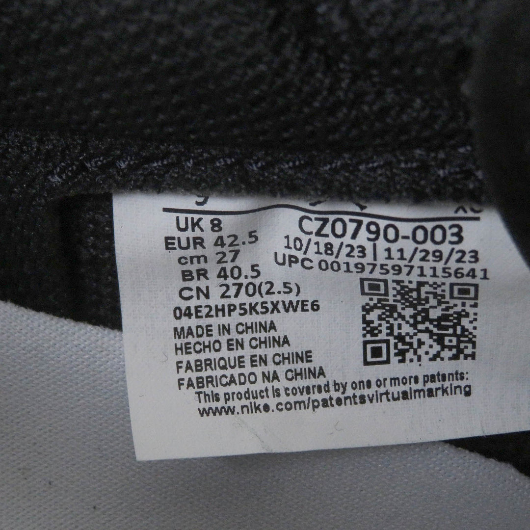 NIKE Low cut sneakers CZ0790-003 Main: Leather Black White Medium Gray AIR JORDAN 1 RETRO LOW OG Shadow mens 42.5 Used Authentic