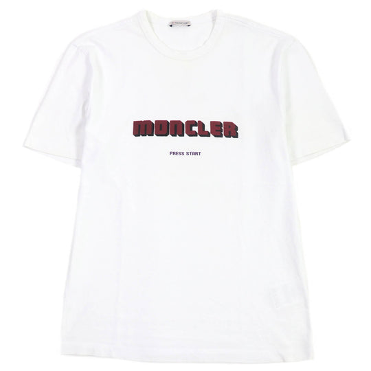 MONCLER Short sleeve T-shirt Main: 100% cotton white MAGLIA T-SHIRT mens S Used Authentic