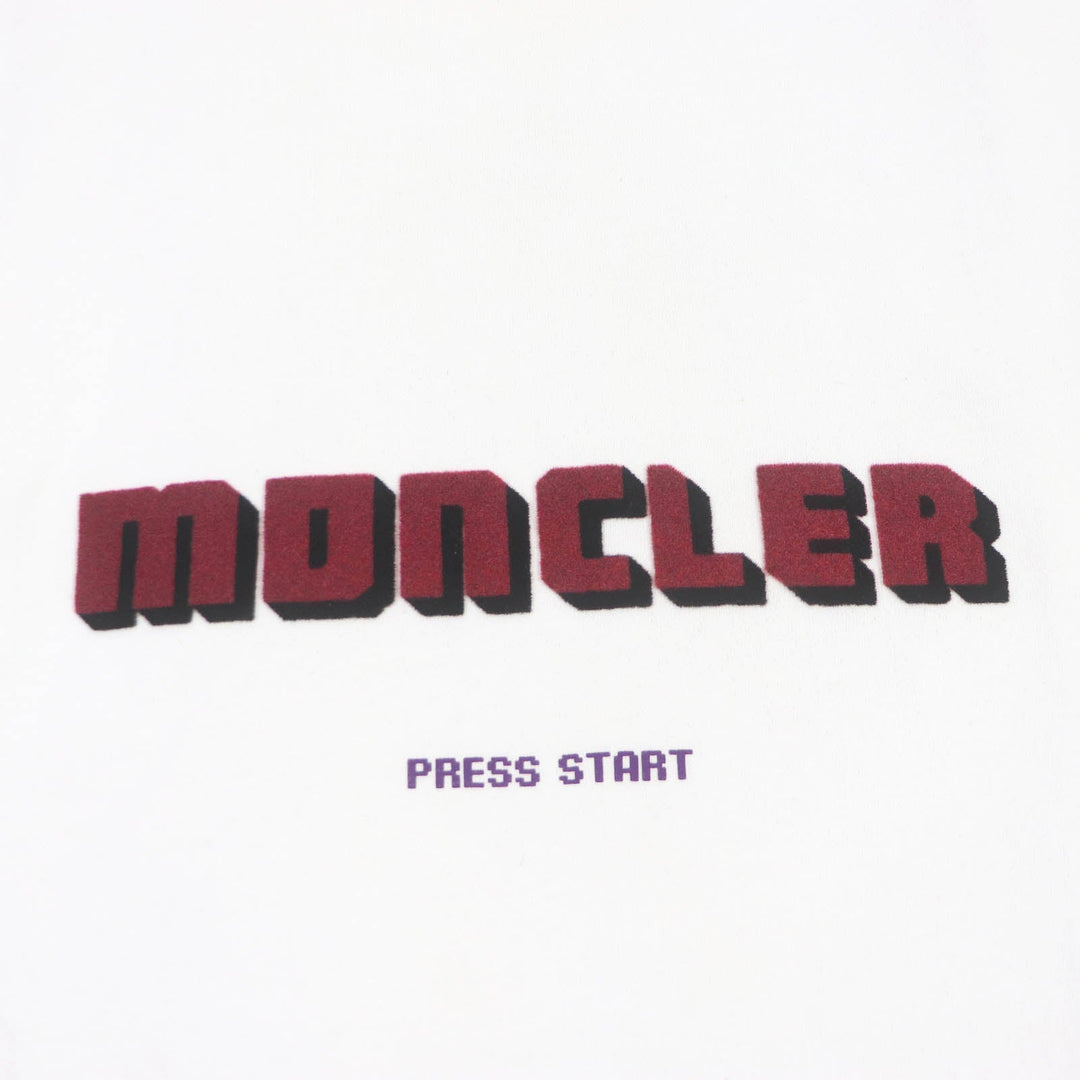 MONCLER Short sleeve T-shirt Main: 100% cotton white MAGLIA T-SHIRT mens S Used Authentic