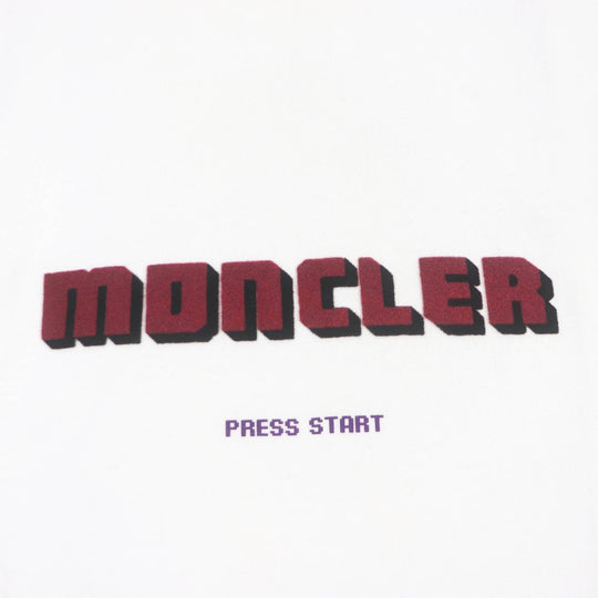 MONCLER Short sleeve T-shirt Main: 100% cotton white MAGLIA T-SHIRT mens S Used Authentic