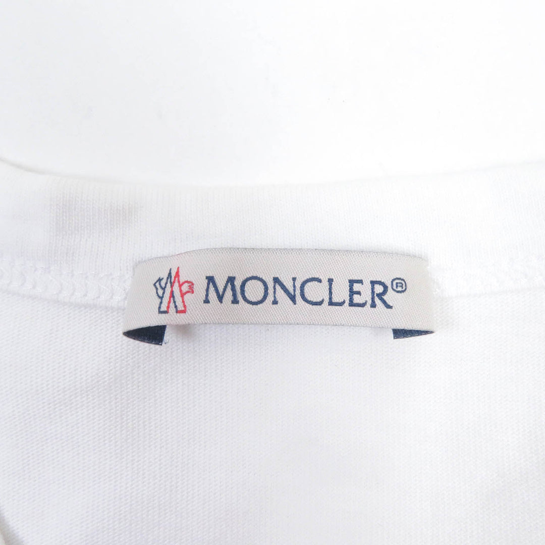 MONCLER Short sleeve T-shirt Main: 100% cotton white MAGLIA T-SHIRT mens S Used Authentic