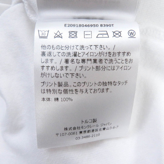 MONCLER Short sleeve T-shirt Main: 100% cotton white MAGLIA T-SHIRT mens S Used Authentic