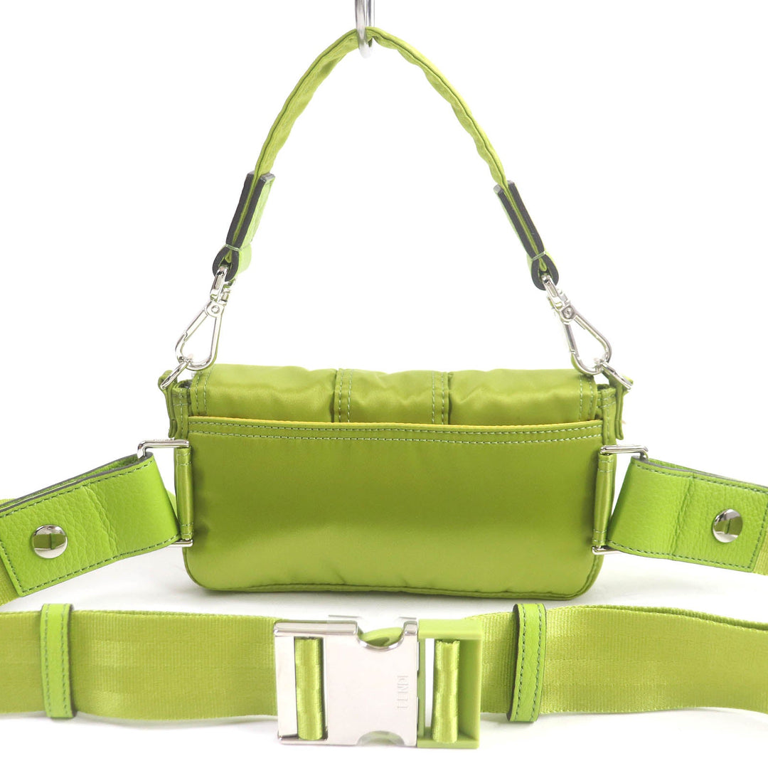 FENDI Sling bag 7AS138 Main: Nylon, Main: Leather wasabi green Baguette Mini mens Used Authentic