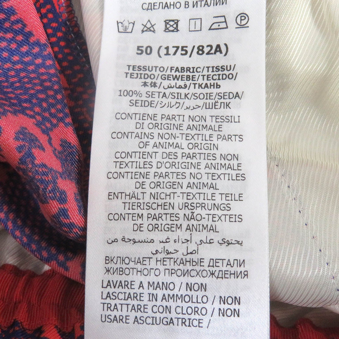 GUCCI Shorts 691440 Main: 100% silk Navy red mens 50 Used Authentic