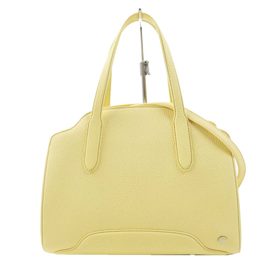 Loro Piana Shoulder Bag FAL6761 Grained matte leather (cowhide) yellow Sage M Women Used Authentic