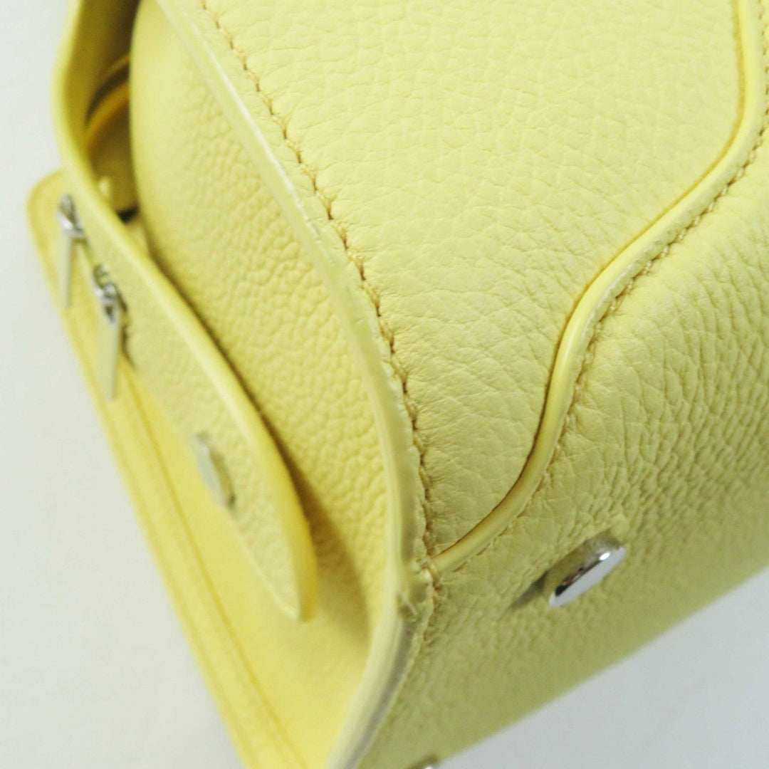 Loro Piana Shoulder Bag FAL6761 Grained matte leather (cowhide) yellow Sage M Women Used Authentic