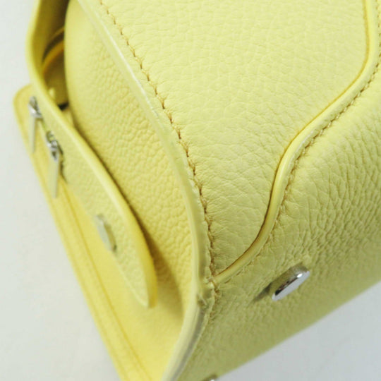 Loro Piana Shoulder Bag FAL6761 Grained matte leather (cowhide) yellow Sage M Women Used Authentic
