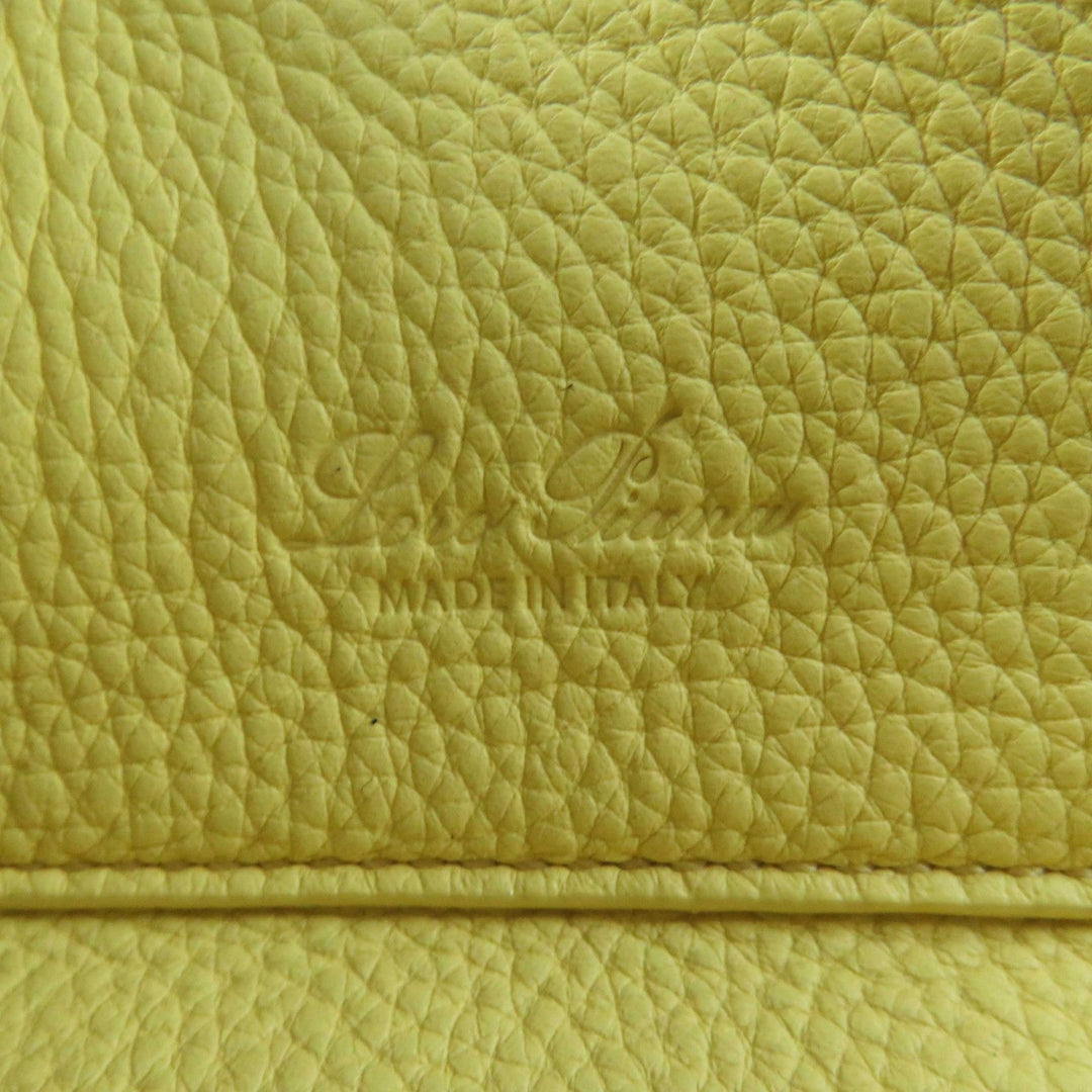 Loro Piana Shoulder Bag FAL6761 Grained matte leather (cowhide) yellow Sage M Women Used Authentic