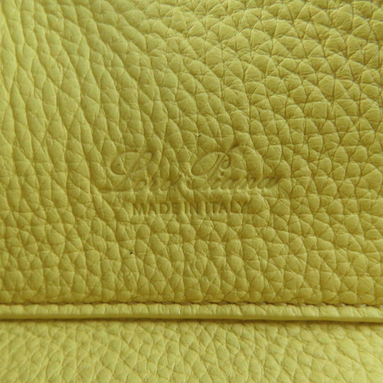 Loro Piana Shoulder Bag FAL6761 Grained matte leather (cowhide) yellow Sage M Women Used Authentic