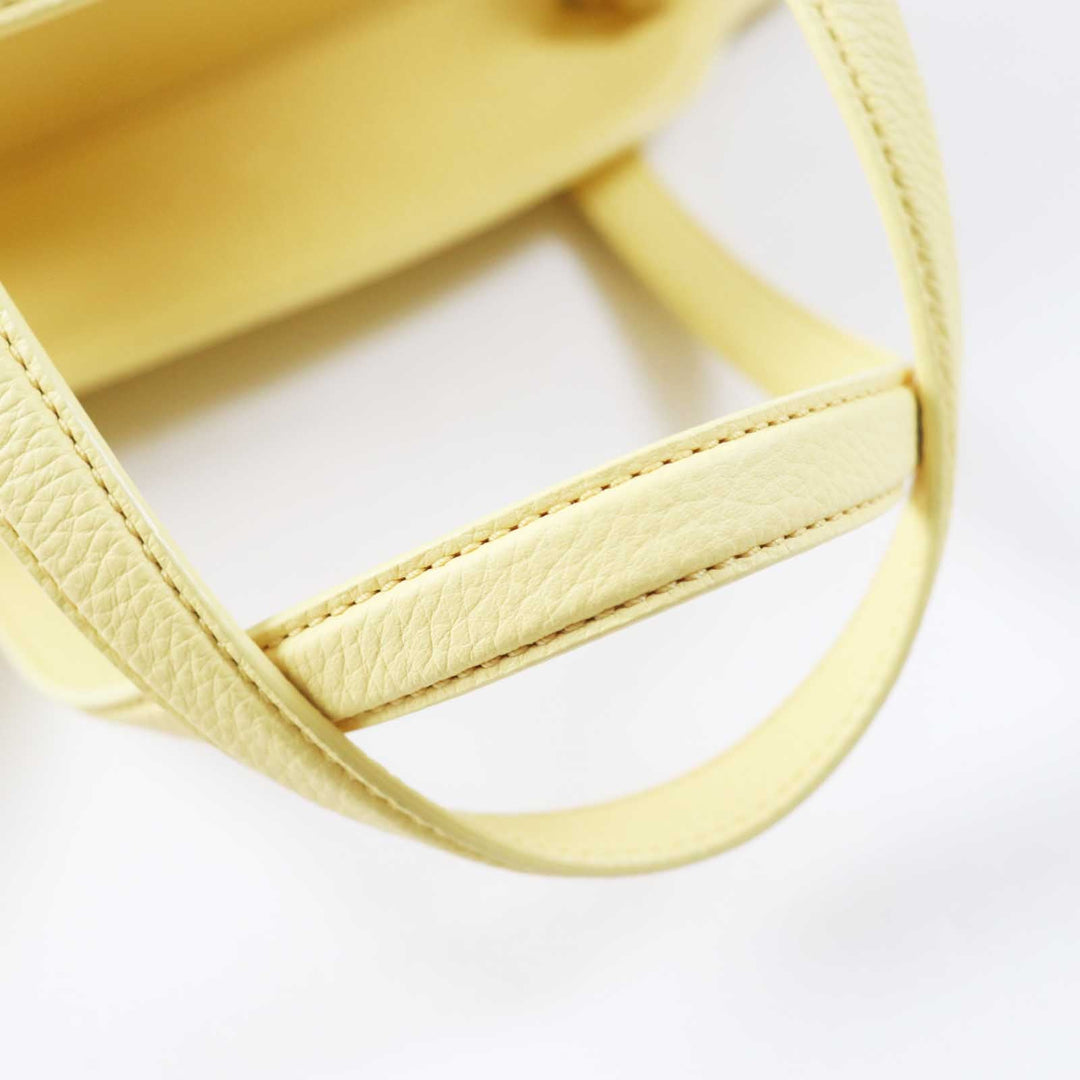 Loro Piana Shoulder Bag FAL6761 Grained matte leather (cowhide) yellow Sage M Women Used Authentic