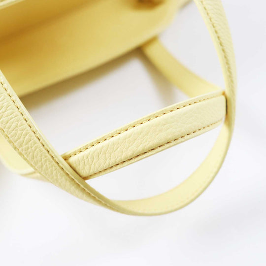 Loro Piana Shoulder Bag FAL6761 Grained matte leather (cowhide) yellow Sage M Women Used Authentic