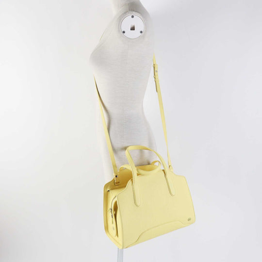 Loro Piana Shoulder Bag FAL6761 Grained matte leather (cowhide) yellow Sage M Women Used Authentic