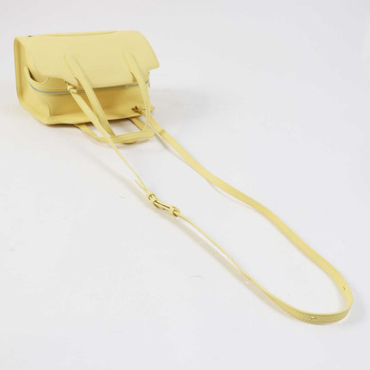 Loro Piana Shoulder Bag FAL6761 Grained matte leather (cowhide) yellow Sage M Women Used Authentic
