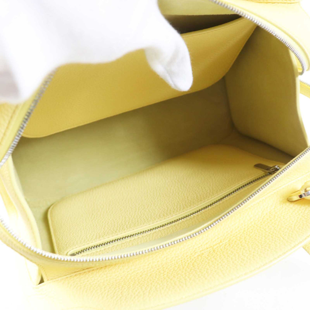 Loro Piana Shoulder Bag FAL6761 Grained matte leather (cowhide) yellow Sage M Women Used Authentic