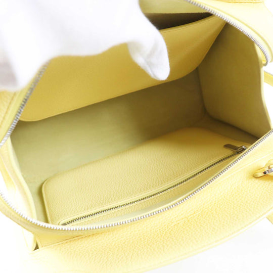 Loro Piana Shoulder Bag FAL6761 Grained matte leather (cowhide) yellow Sage M Women Used Authentic