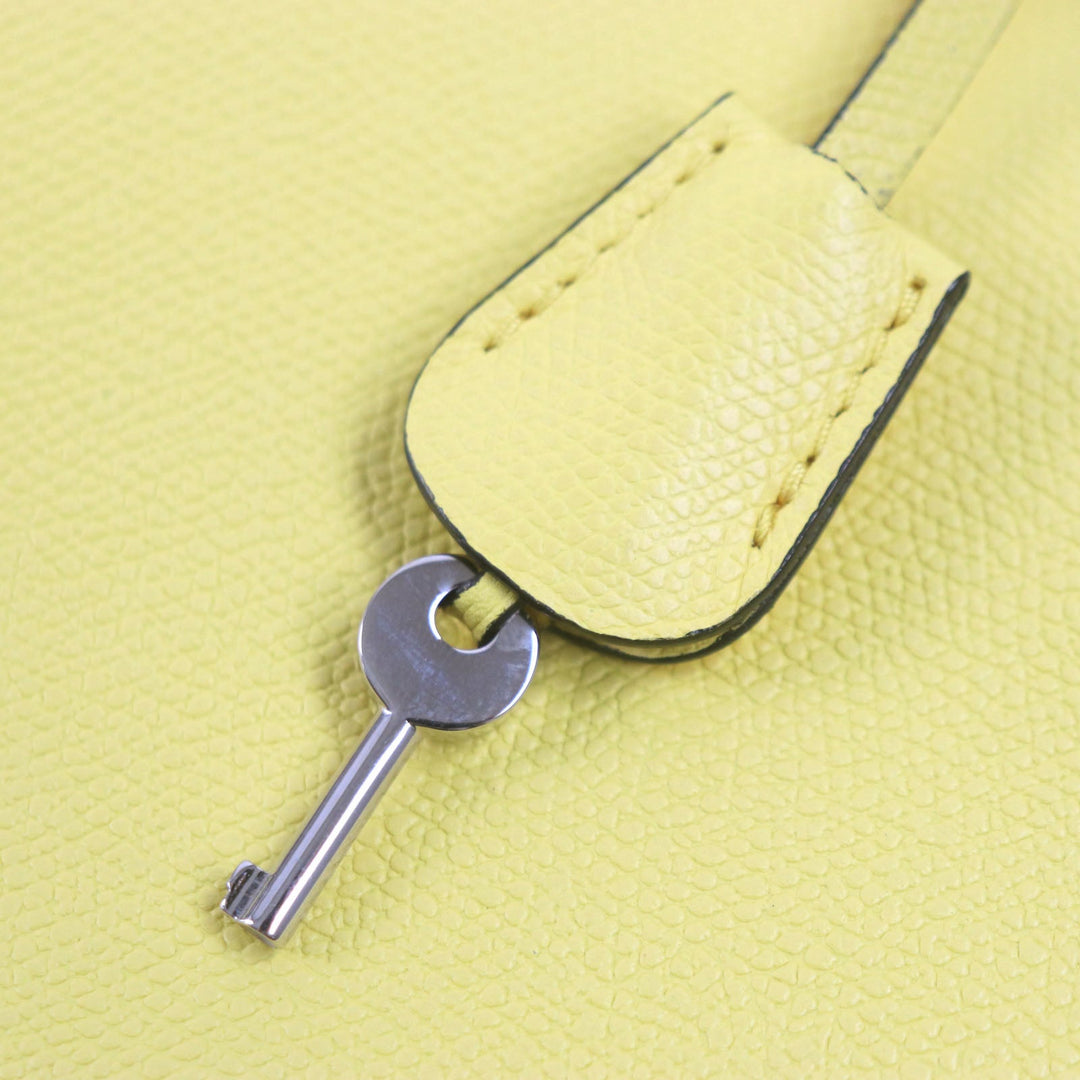 Valextra Briefcase Main: Canvas, Main: Leather Yellow black K-VAL mens Used Authentic