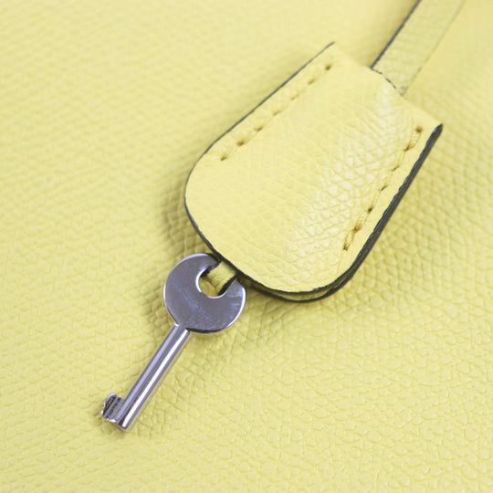 Valextra Briefcase Main: Canvas, Main: Leather Yellow black K-VAL mens Used Authentic