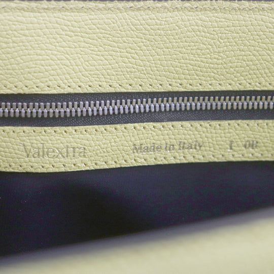 Valextra Briefcase Main: Canvas, Main: Leather Yellow black K-VAL mens Used Authentic