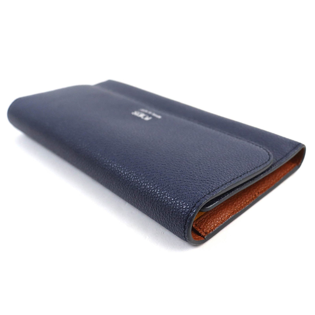 TOD�fS Long Wallet Purse Main: Leather Navy mens Used Authentic