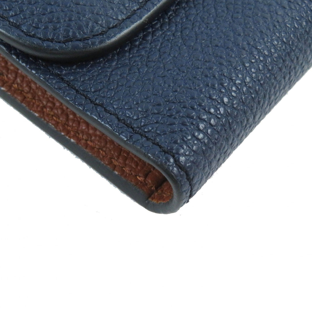 TOD�fS Long Wallet Purse Main: Leather Navy mens Used Authentic