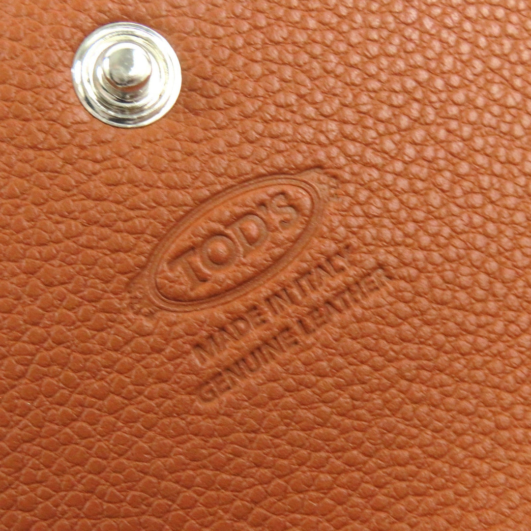 TOD�fS Long Wallet Purse Main: Leather Navy mens Used Authentic
