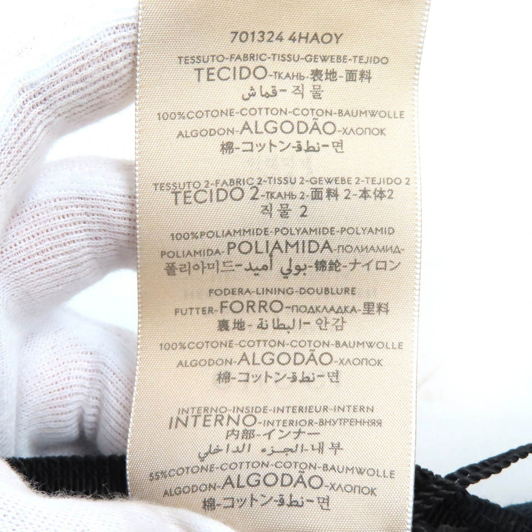 GUCCI cap 701324 Outer: 100% cotton, Main2: 100% nylon, Lining: 100% cotton, Inside: 55% cotton, 45% rayon, Part: Cowhide embroidery: 100% polyester Black red mens Used Authentic