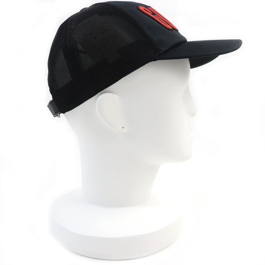 GUCCI cap 701324 Outer: 100% cotton, Main2: 100% nylon, Lining: 100% cotton, Inside: 55% cotton, 45% rayon, Part: Cowhide embroidery: 100% polyester Black red mens Used Authentic
