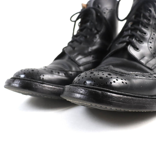 Tricker's short boots M2508 Main: Leather black STOW mens 8 Used Authentic