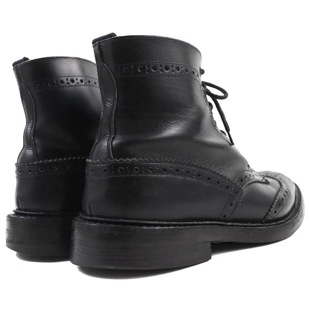 Tricker's short boots M2508 Main: Leather black STOW mens 8 Used Authentic