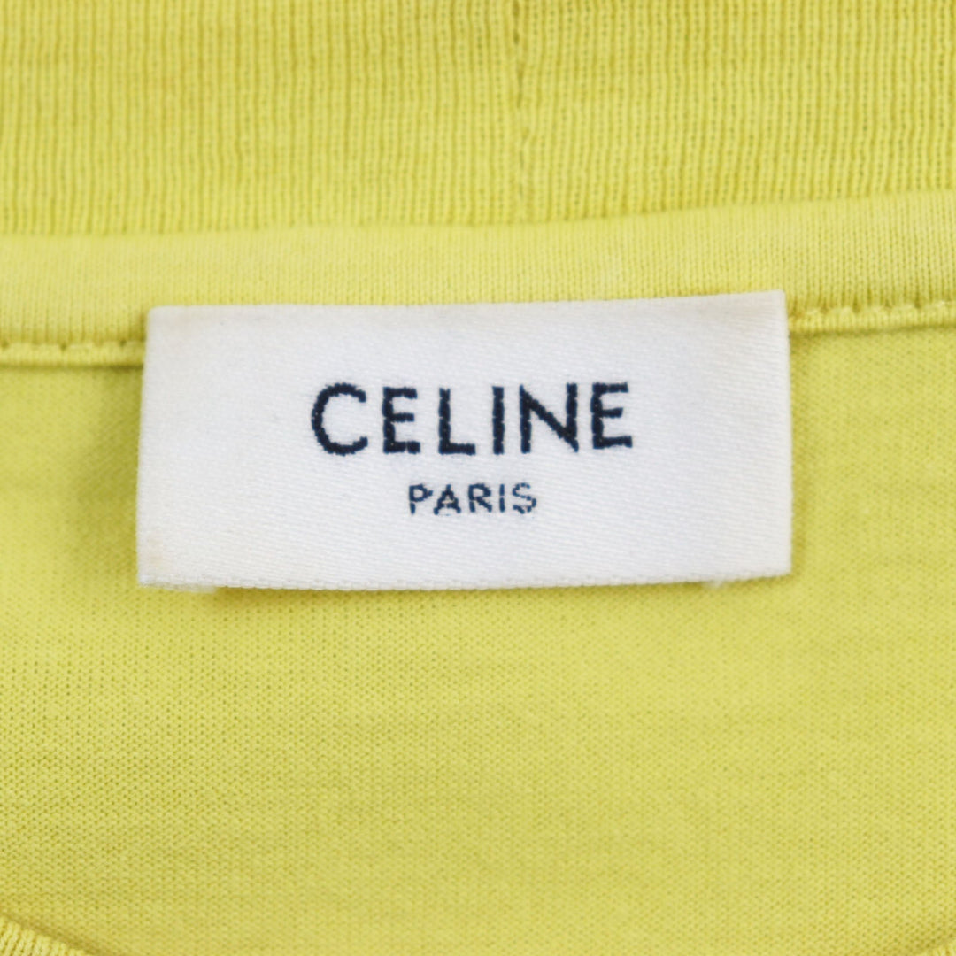 CELINE Short sleeve T-shirt 2X681501F Main: 100% cotton yellow mens M Used Authentic