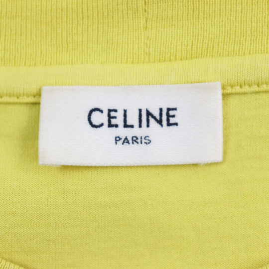 CELINE Short sleeve T-shirt 2X681501F Main: 100% cotton yellow mens M Used Authentic