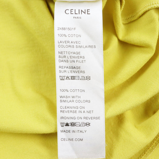 CELINE Short sleeve T-shirt 2X681501F Main: 100% cotton yellow mens M Used Authentic