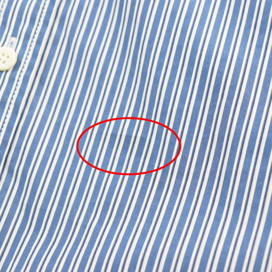 BALENCIAGA Long sleeve shirt 665150 Outer: 100% cotton, Part: 100% polyester Blue white mens M Used Authentic