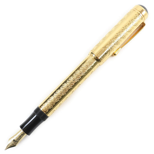 MONTBLANC fountain pen Main: SV925, Nib: K18 gold Patron Series 1994 Louis XIV mens Used Authentic