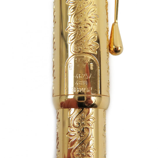 MONTBLANC fountain pen Main: SV925, Nib: K18 gold Patron Series 1994 Louis XIV mens Used Authentic