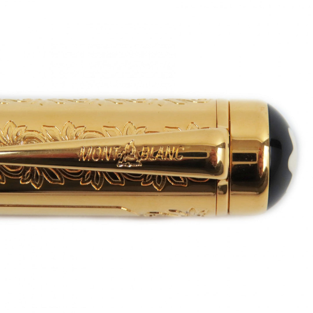 MONTBLANC fountain pen Main: SV925, Nib: K18 gold Patron Series 1994 Louis XIV mens Used Authentic