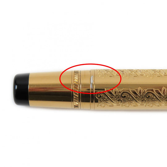 MONTBLANC fountain pen Main: SV925, Nib: K18 gold Patron Series 1994 Louis XIV mens Used Authentic