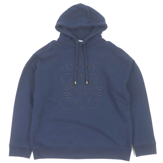 LOEWE Hoodie H526Y25X39 Main: 100% cotton, Part: 100% polyester Prussian blue mens M Used Authentic