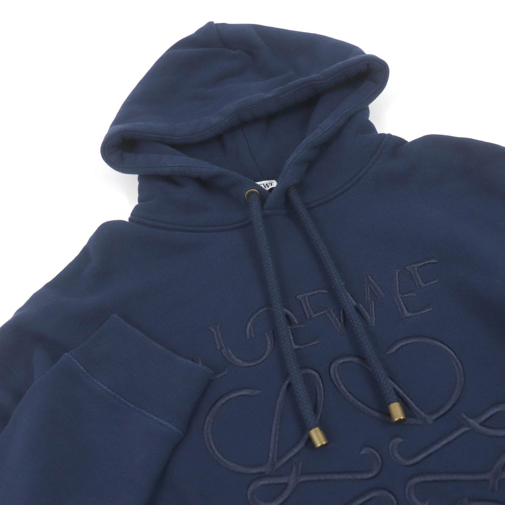LOEWE Hoodie H526Y25X39 Main: 100% cotton, Part: 100% polyester Prussian blue mens M Used Authentic