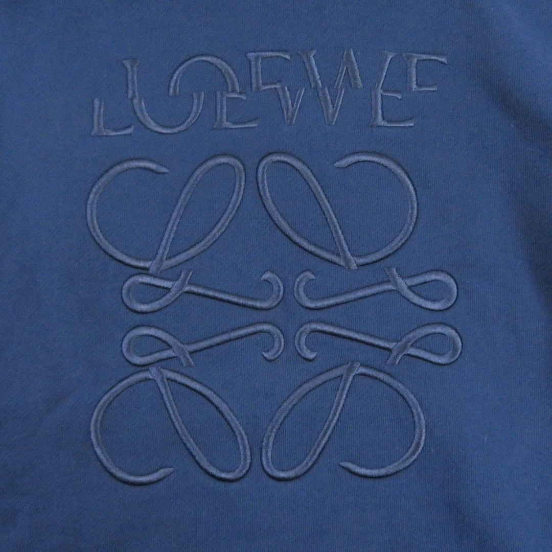 LOEWE Hoodie H526Y25X39 Main: 100% cotton, Part: 100% polyester Prussian blue mens M Used Authentic